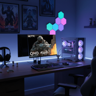 KTC 27” Gaming Monitor 180Hz QHD(2560× 1440p), 1MS,Fast IPS Monitor,122% sRGB,2X DP & 2X HDMI,HDR 10,VESA,FreeSync 144Hz 2K Monitor Black